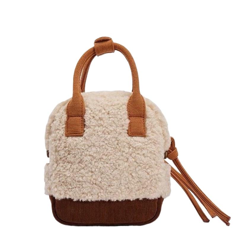 

Флисовый кошелек и сумочка Сумка через плечо для женщин Меховая сумка Универсальная женская дизайнерская сумка Сумки для мам и детей one size хаки