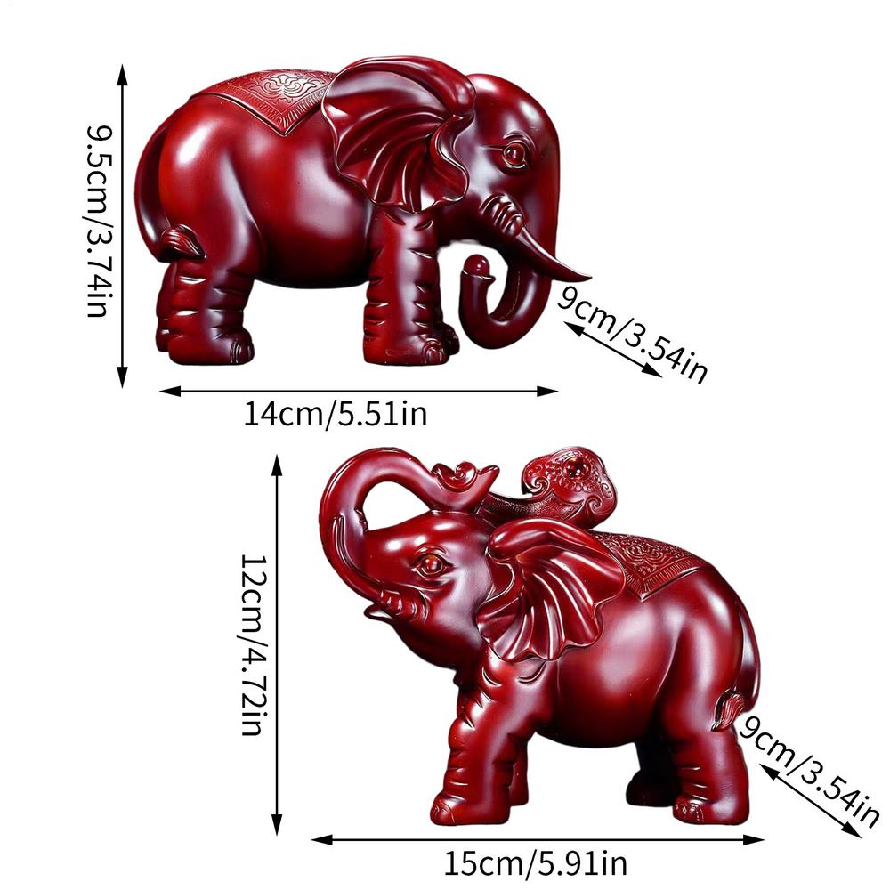 

Wooden Elephant Hand Carved Wooden Elephant Statue Rustic Handcrafted Sculpture for Desk Desktop Table Shelf Bedroom Living Room