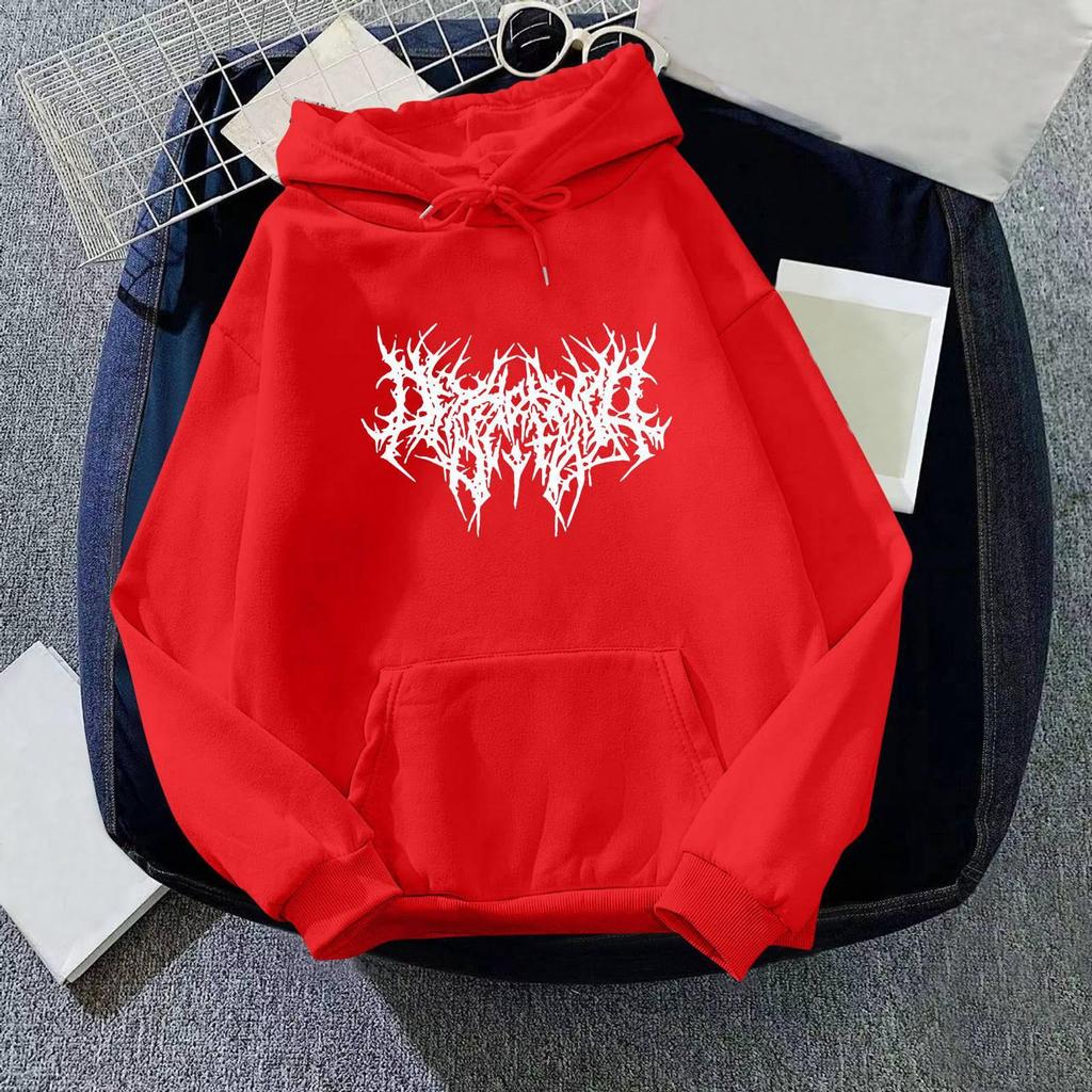 Dámská móda s potiskem, sportovní volný svetr s dlouhým rukávem a kapsou