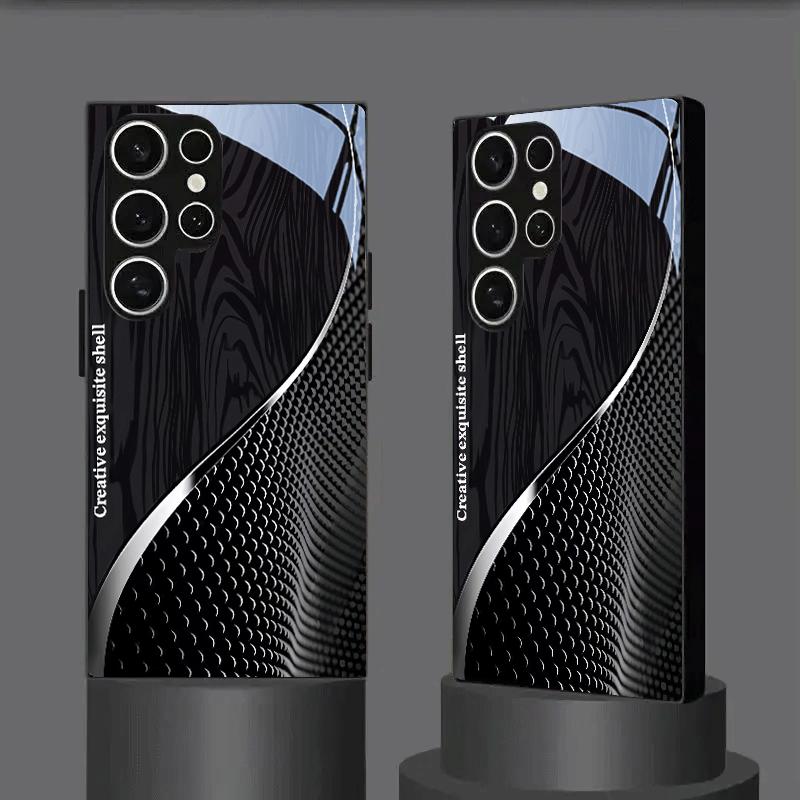 New Creative fashion trend Exquisite PhoneCase for Samsung Galaxy S26 S25 S24 S23 S22 S21 FE Ultra Plus Men Built-in glass