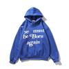 CPFM YE MUST BE BORN AGAIN KANYE's Letter Foam Printed Hoodie Blue
