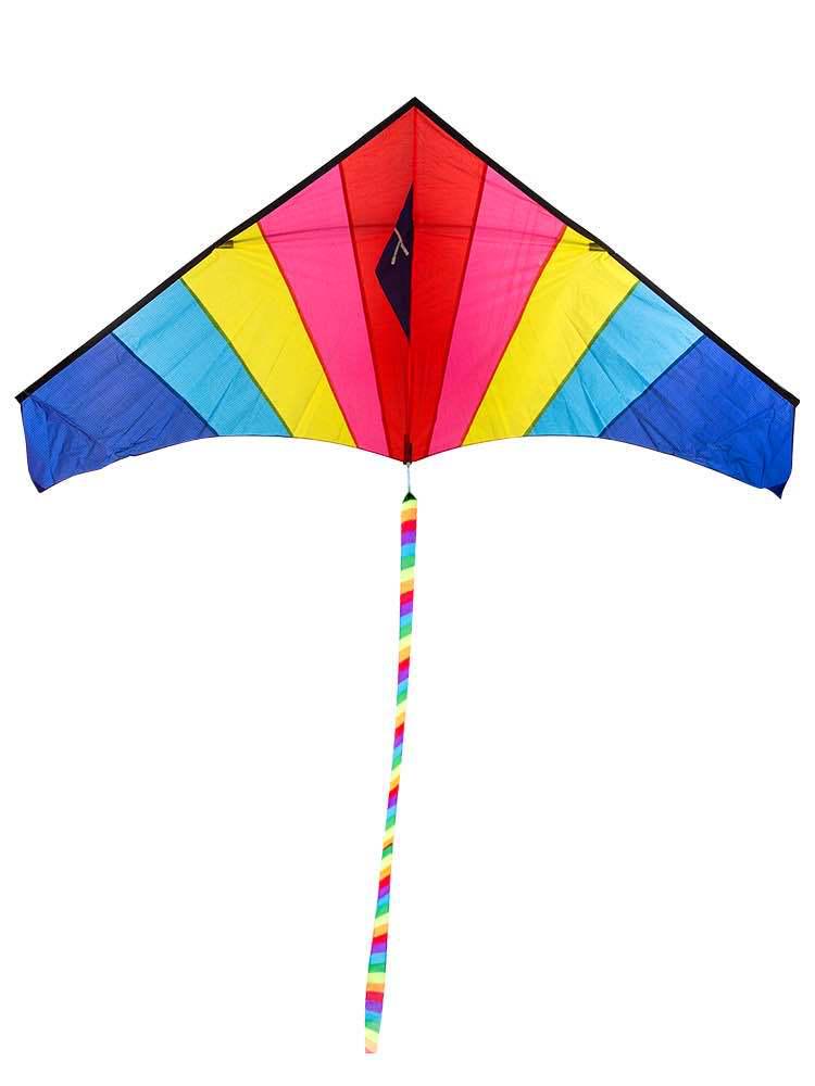 Great Plains Extra Large Rainbow Kite for Kids - Excellent Flying Cartoon Design