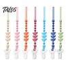 Silicone Pacifier Clip with Teether for Infants, BPA-Free Chewable Baby Anti-Drop Holder Universal Strap Chain 0-24 Months, Boil-Safe Integrated