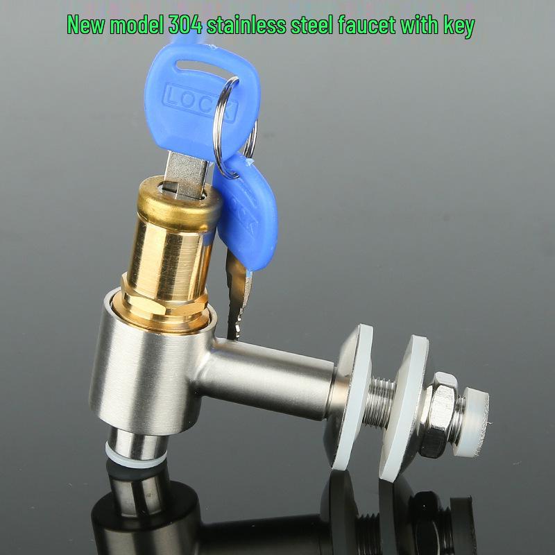 12mm Glas Infusionsflasche Wasserhahn mit 304 Edelstahl Auslauf und Keramik Ventilschalter