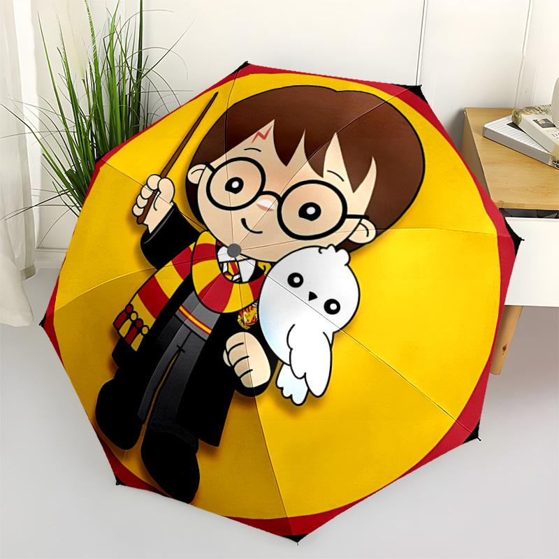 

1pc Harry Potter, Owl Automatic Open/Close Umbrella - Compact Travel Umbrella with 8-Rib Durable Frame yy251023059