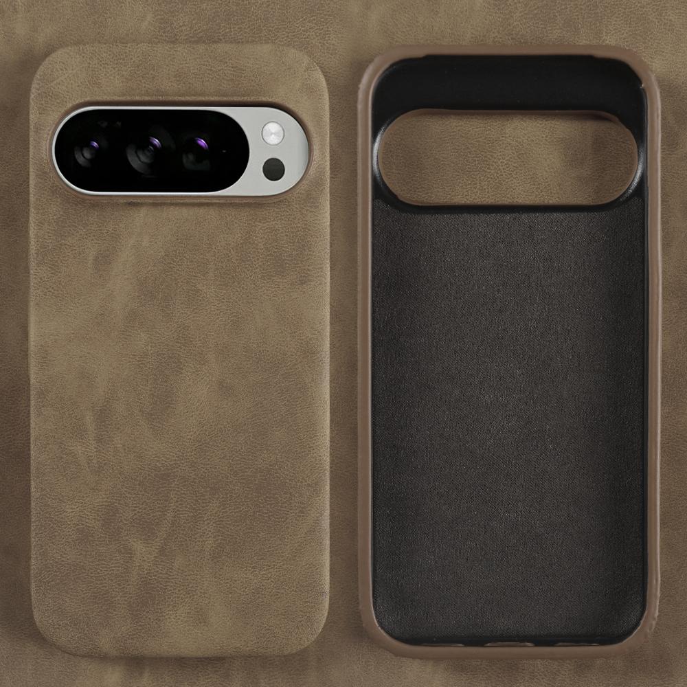 Fashion Solid Color Leather Case For Google Pixel 10 9 Pro XL 8 8A 7 7A 6 6A Pro Luxury Shockproof Armor Hard Back Cover Funda