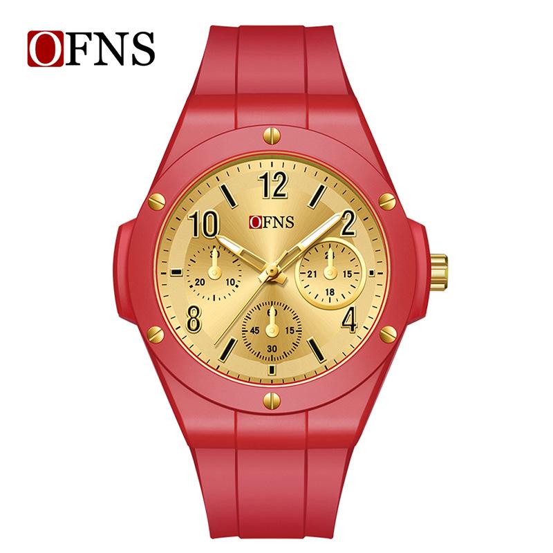Ofns Youth Waterproof Luminous Quartz Watch - Simple Round Design