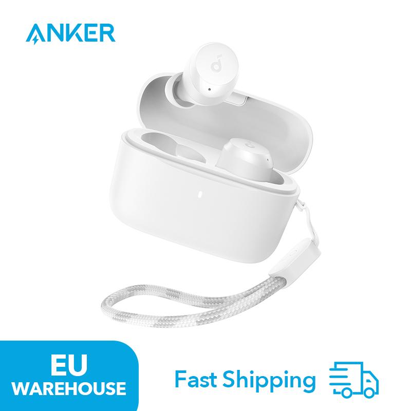 (Stock dell'UE) Auricolari True Wireless Anker Soundcore A20i, Bluetooth 5.3, suono personalizzato, 28 ore di lunga durata di riproduzione bianco