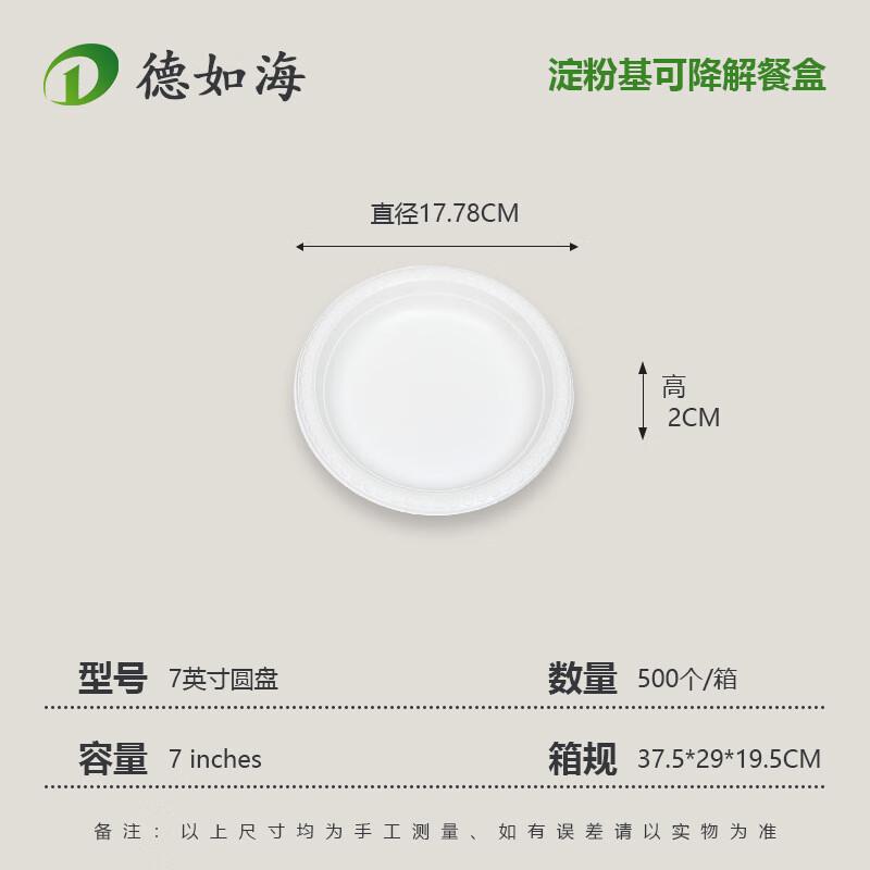 

De Ruhai 7-inch Biodegradable Disposable Round Plates