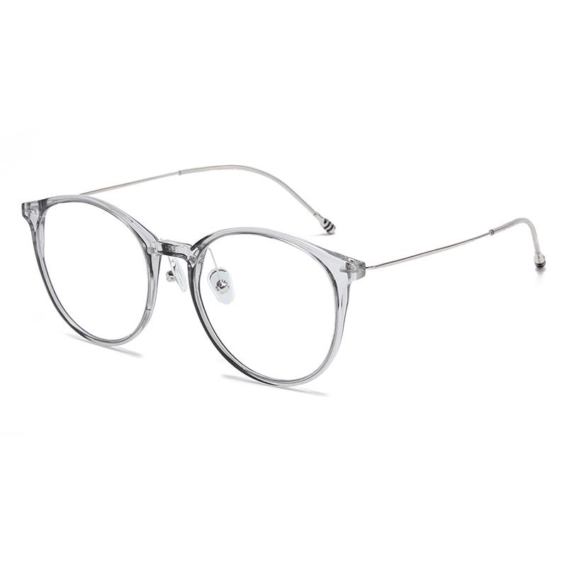 

Matte Tea Frame Blue Light Blocking Round Myopia Glasses TR90 Diopter 0 To -6 0 Prescription Eyewear 0