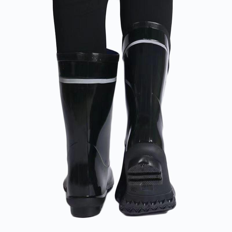 Men's Outdoor Thick Reflective Oil Resistant Acid Alkali Resistant Anti Slip High Tube Rain Shoes Made Of Rubber