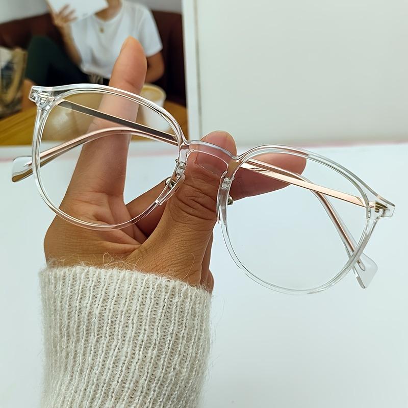 3PCS Ultra Light PC+metal Oval Small Fresh Anti Blue Light Glasses Fashionable and High-end Unisex