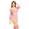New Hot Hollowed-out Onesie Long Sleeves with Socks Seamless High Elasticity
