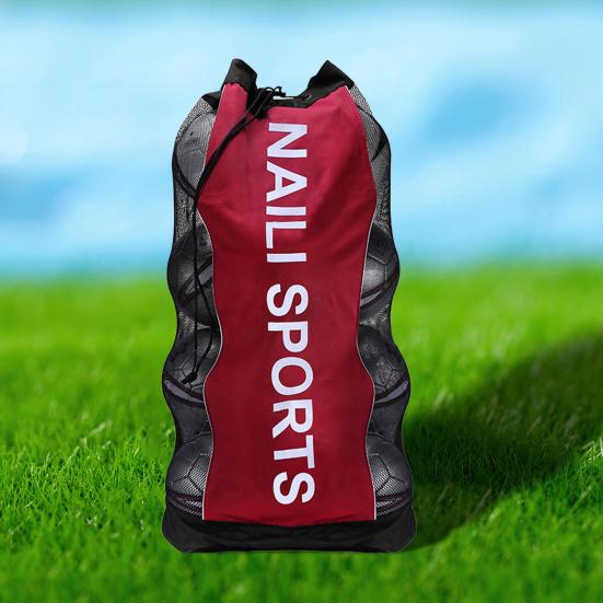 Soccer Ball Bag Drawstring Soccer Mesh Ball Bag Adjustable Heavy Duty Sports Equipment Net Sack for Basketball Volleyball Football