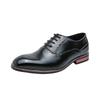 Men's Retro British Leather Shoes Men's Business Dress Casual Youth Breathable Pointed Shoes Groom Wedding Gift Shoes