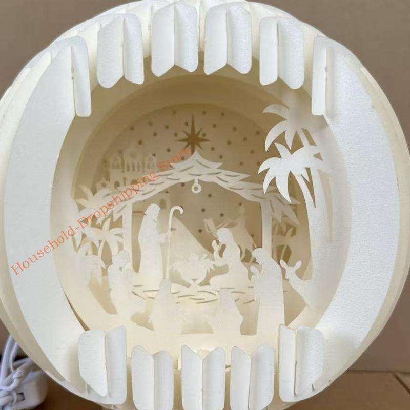 Light Up Christmas Nativity Set Nativity Scene LED Light Christmas Decor,Indoor Festive Ornament Tabletop Centerpiece China Mainland