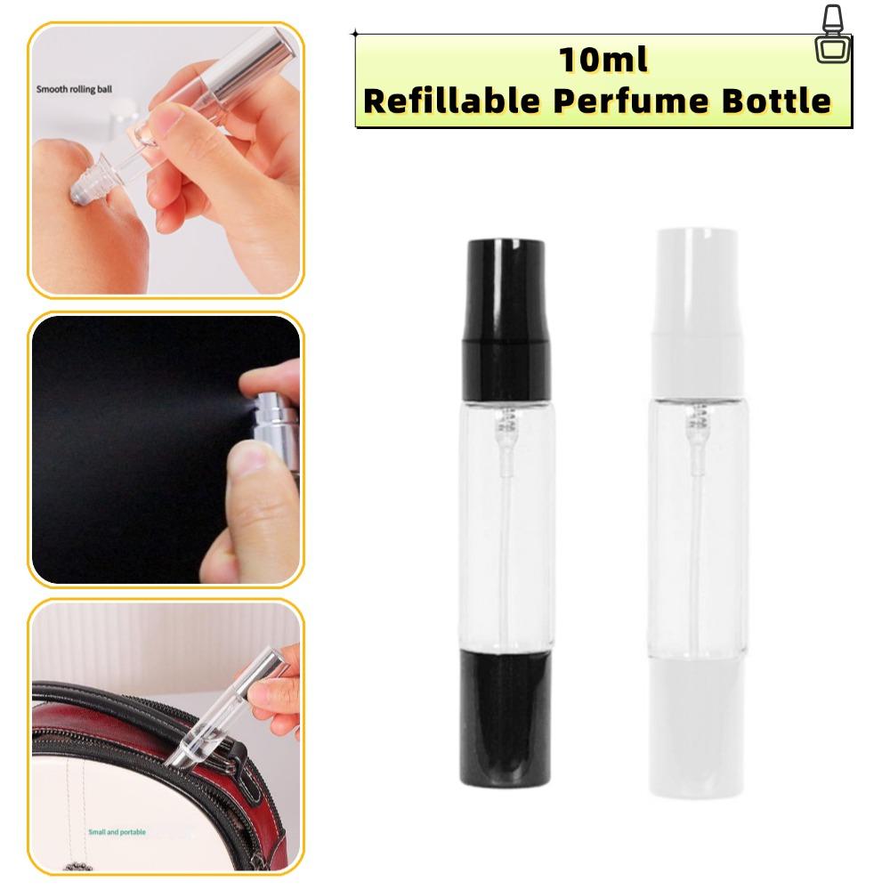 

10ml Roller Bottle Essential Oils Empty Spray Bottle Refillable Portable Transparent Plastic Perfume Atomizer for Travel 1pcs білий