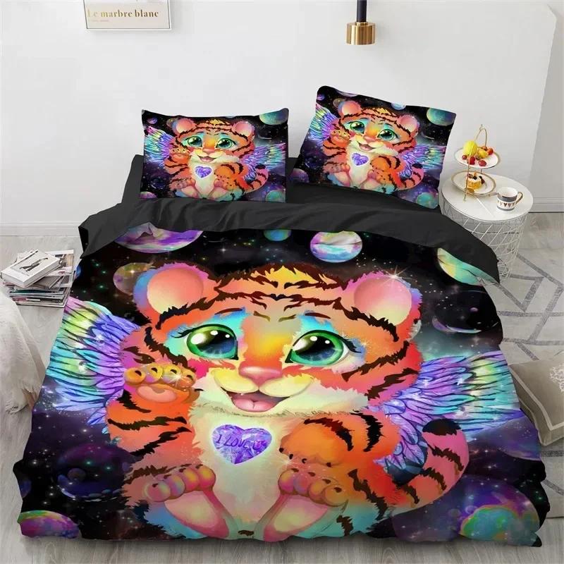 3D Wolf Fox Elk Wild Animals Bedding Set 3D Printed Suitable For Bedroom Duvet Cover Set With Pillowcases Kids Home Textile