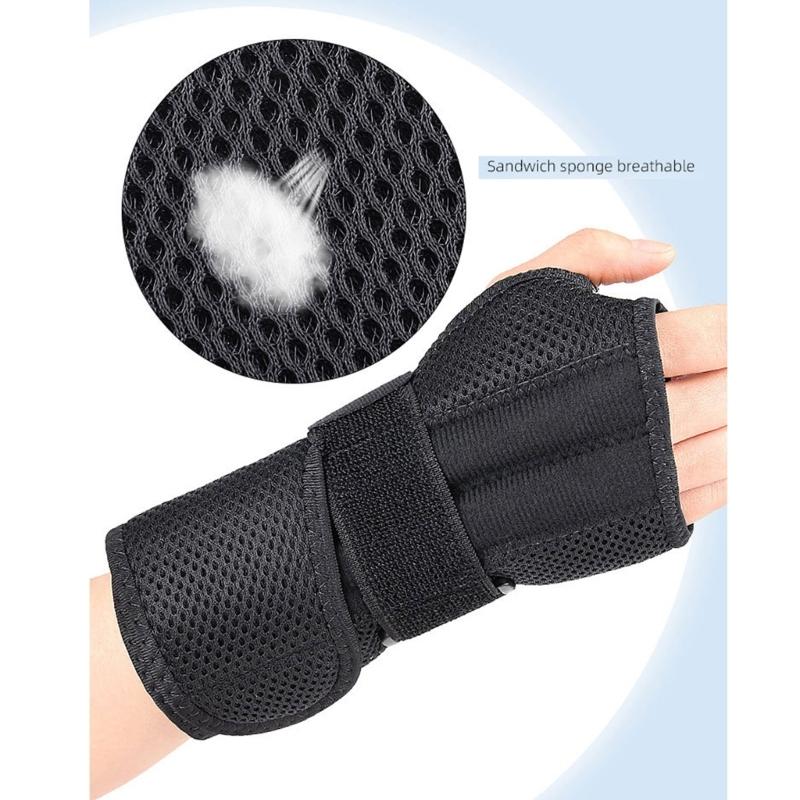 Ergonomic Left and Right Hand Wrist Splint Wrist Brace Adjustable Strap Systems Comfort Padding for Daily Activities