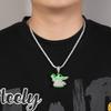 Gu Meng Cartoon Anhänger Halskette männlich Tropföl Leuchtend Außerirdischer Hip Hop Straße Internetstar Halskette