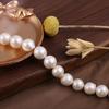 1String, White Baroque Round Pearl 12-13mm, Fashion Women Natural Freshwater Pearl Beads for Jewelry Making DIY Crafts, Luxury Bulk Gifts 36cm