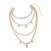 Fashion Shoulder Chain Square Sugar Banquet Formal Dress Accessories Women's Rhinestone