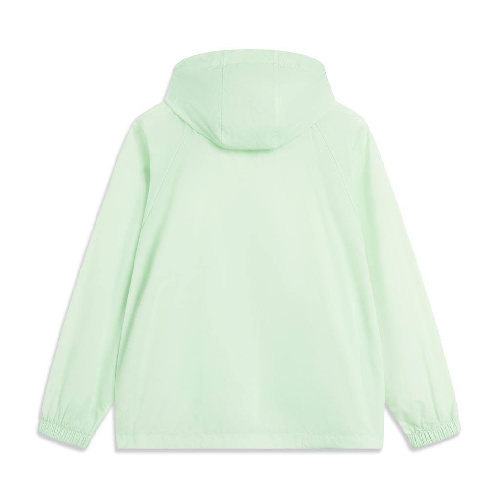 Li Ning Sports Lifestyle Series Comfortable Casual Simple Hooded Loose Zipper Breathable Solid Color Windbreaker Women outerwear AFDU668-1