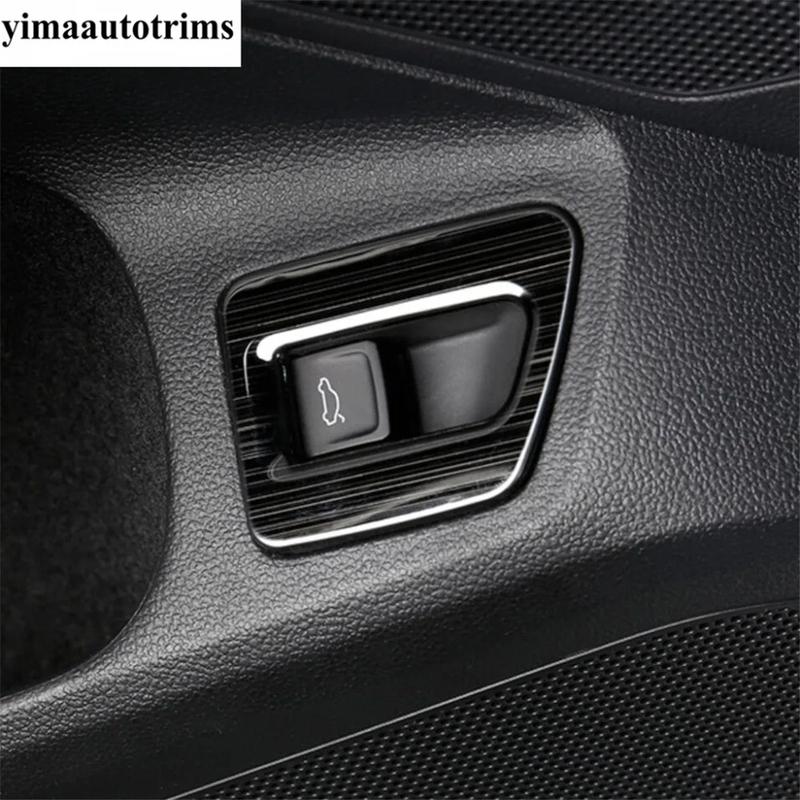 Car Rear Trunk Tail Box Switch Button Frame Cover Trim Accessories Fit For Volkswagen Arteon 2018 - 2024 / Passat B8 2016 - 2018