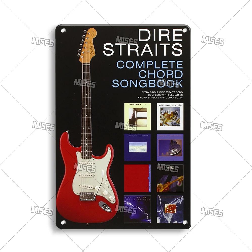 MISES Rock Band Metal Poster DIRE STRAITS Band Decorative Plate Metal Sign Rusty Metal Plaque Home Club Kitchen Metal Tin Sign