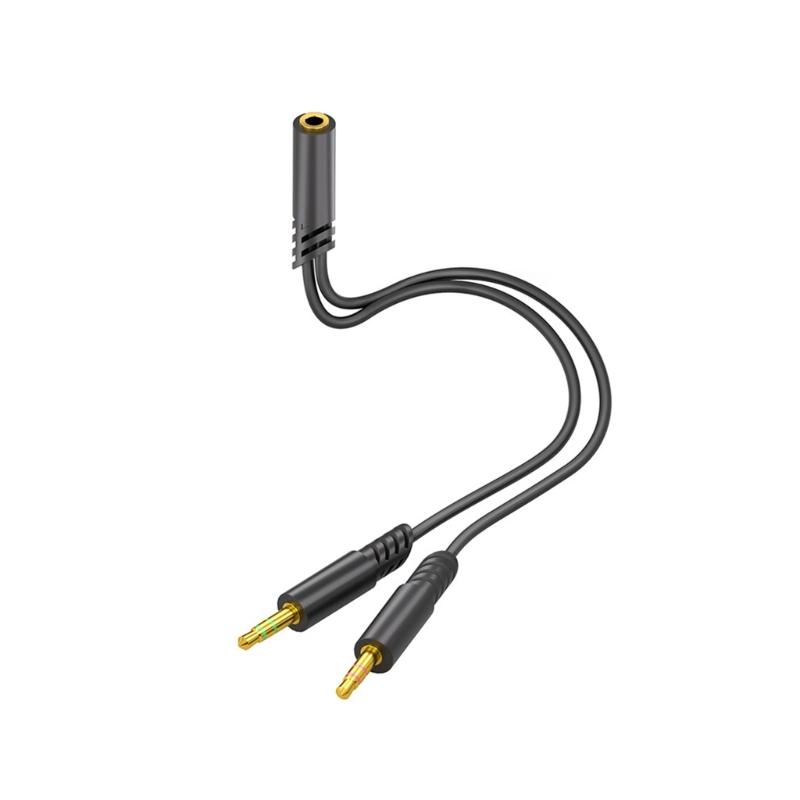 

Durability PVC Headsets Splitter Adapter For Clear Voice Transmission Plugs And Play Headphone Mic Music Y Splitter 0.2 meters