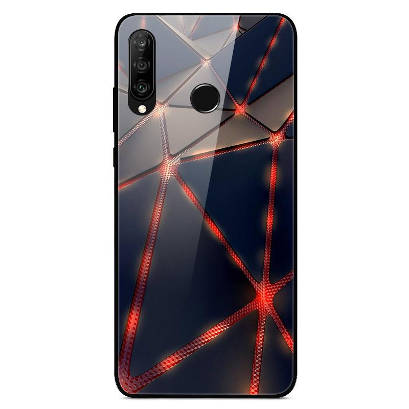 6.15"For Huawei Honor 20S Case Tempered Glass Print Back Cover Hard Case For Huawei Honor 20S MAR-LX1H Phone Case Honor20S 20 S