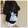 Printing Flower Handbag Korean Style Shoulder Bags Lightweight Plaid Drawstring Bag  Student