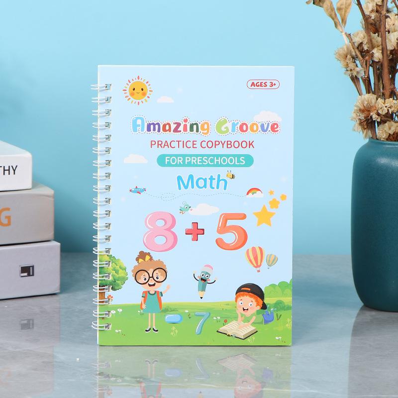 Children's Handwriting Practice Workbook: English Alphabet, Numbers & Calligraphy for Toddlers