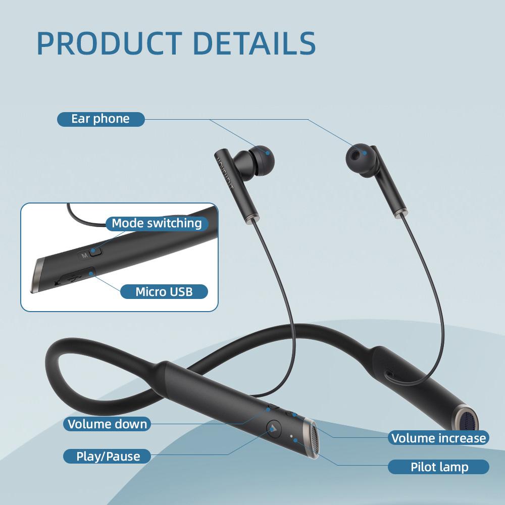 Hanging neck Bluetooth earphones with hearing aid function accessory wireless noise reduction and sound amplification parts
