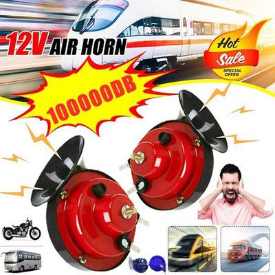 Hot-selling 12V 100000dB 1/2 Small Oversized Air Horn Compressor with Installation Kit for Car and Motorcycle