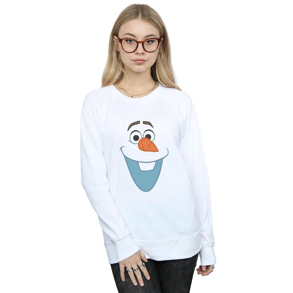 Disney Womens/Ladies Frozen Olaf Face Sweatshirt