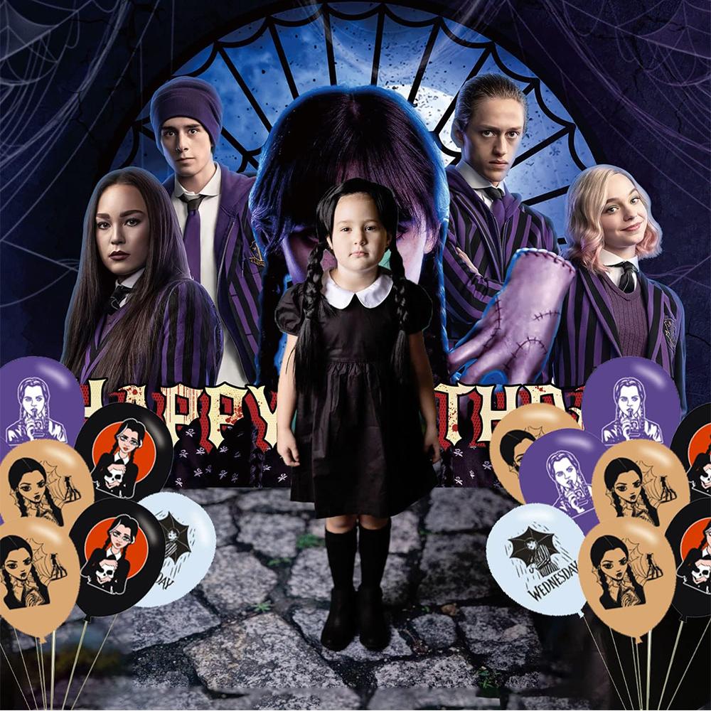 Fundal Tematic Wednesday Addams Fundal Foto Special pentru Ocazii Multiple