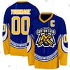 Custom Name Team Suits Gradient Graffiti Colorful Vintage Retro Breathable Pullover 3DPrint Casual V-Neck Hockey Jersey Shirts J