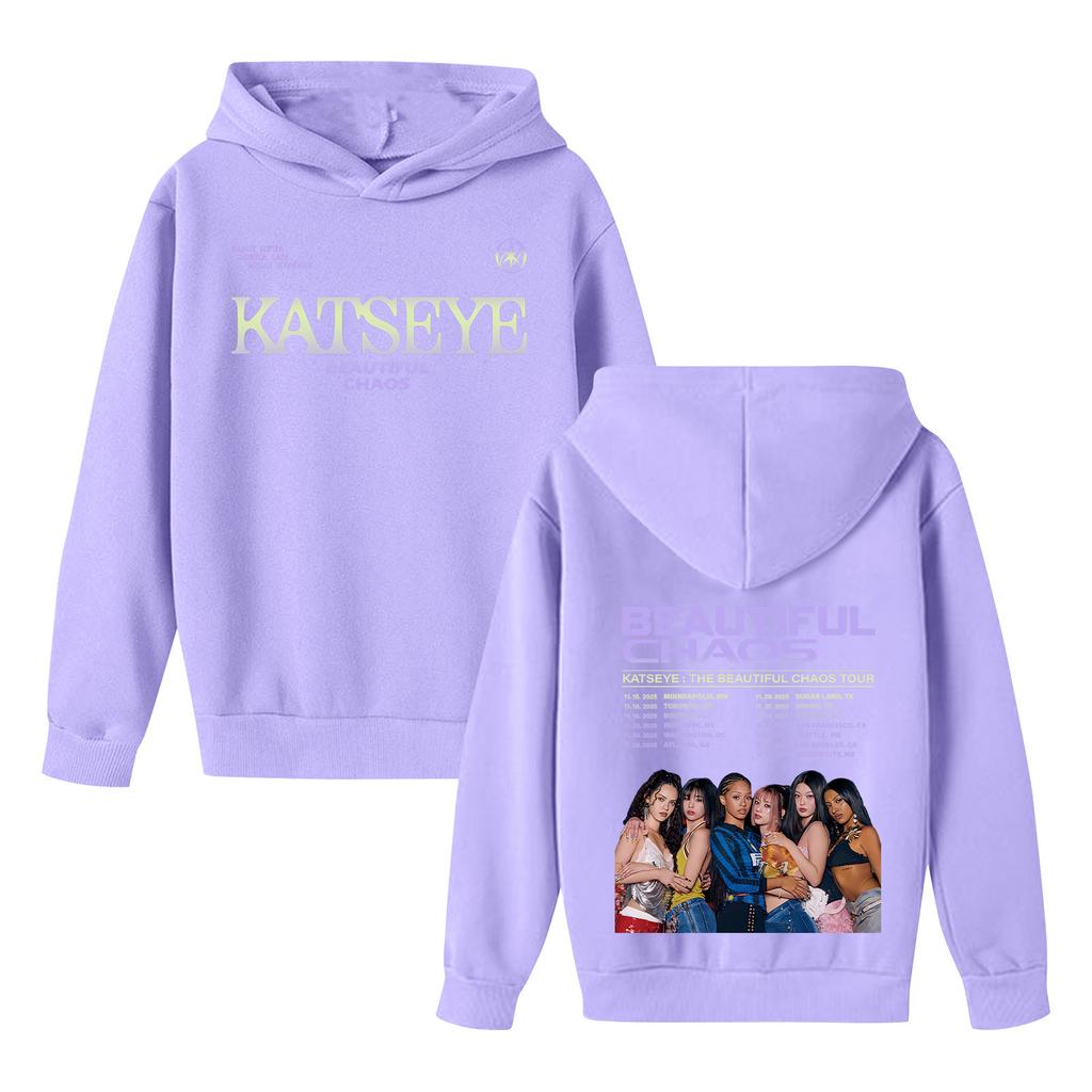 Kids' Long Sleeve Loose Pullover Letter Print Drawstring Hooded Sweatshirt