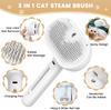 Steam Cat Brush with Release Button and Water Tank, Anti-static Rechargeable