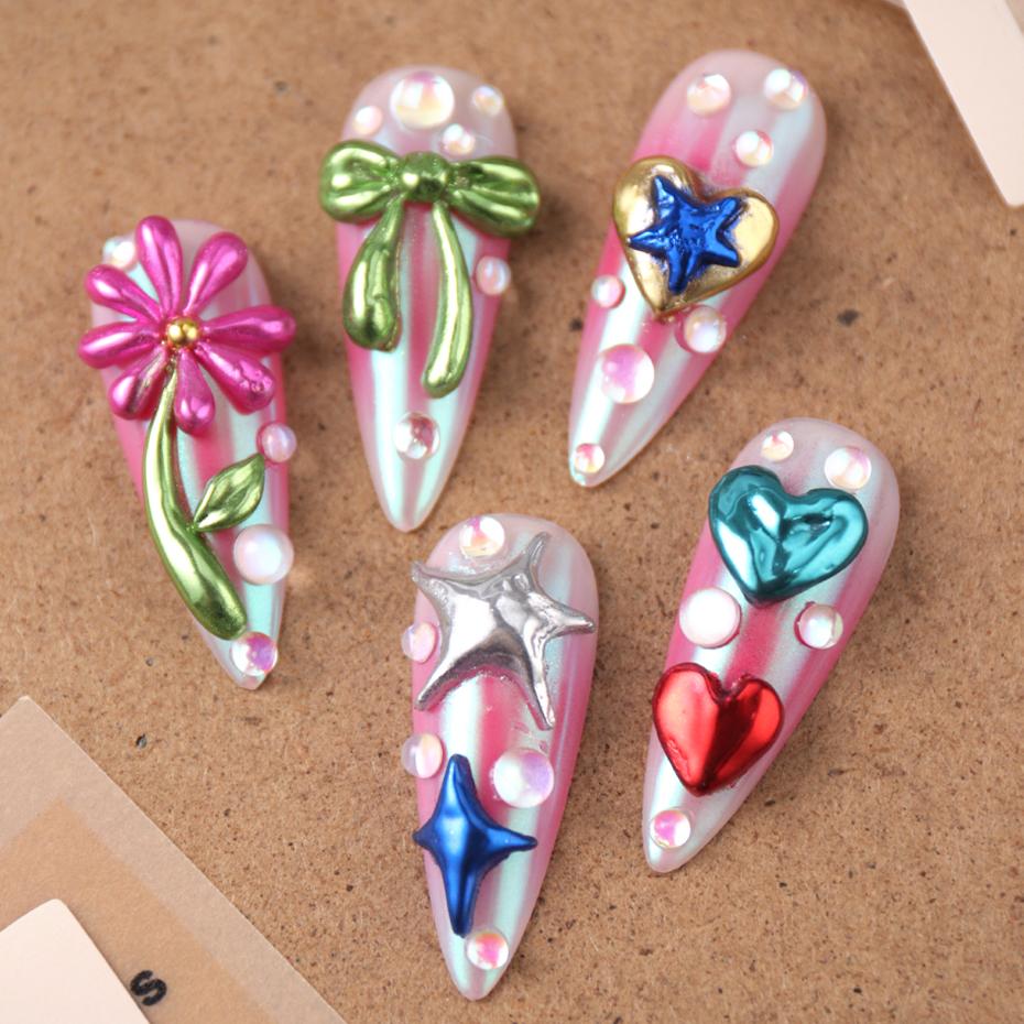 Xiaomi 1 Bottle Blue Chrome Mirror Nail Powder Metallic Nail Art Mirror Powder Shiny Dust Charms DIY Manicure Decoration Accessories