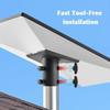 Lixternum Third Generation Pipe Adapter Fixed Position Pole Mount for Standard Dish V3 Fits 28-54mm Mast Easy Installation