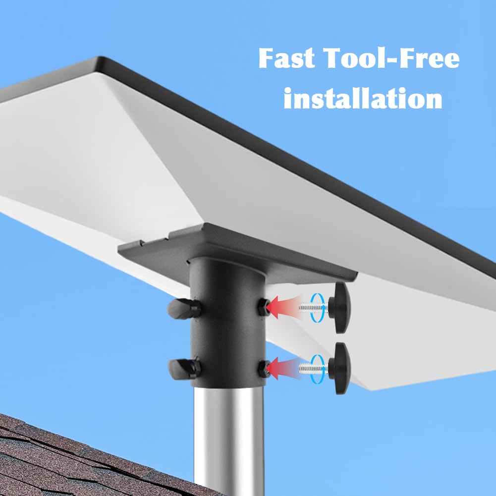 Lixternum Third Generation Pipe Adapter Fixed Position Pole Mount for Standard Dish V3 Fits 28-54mm Mast Easy Installation
