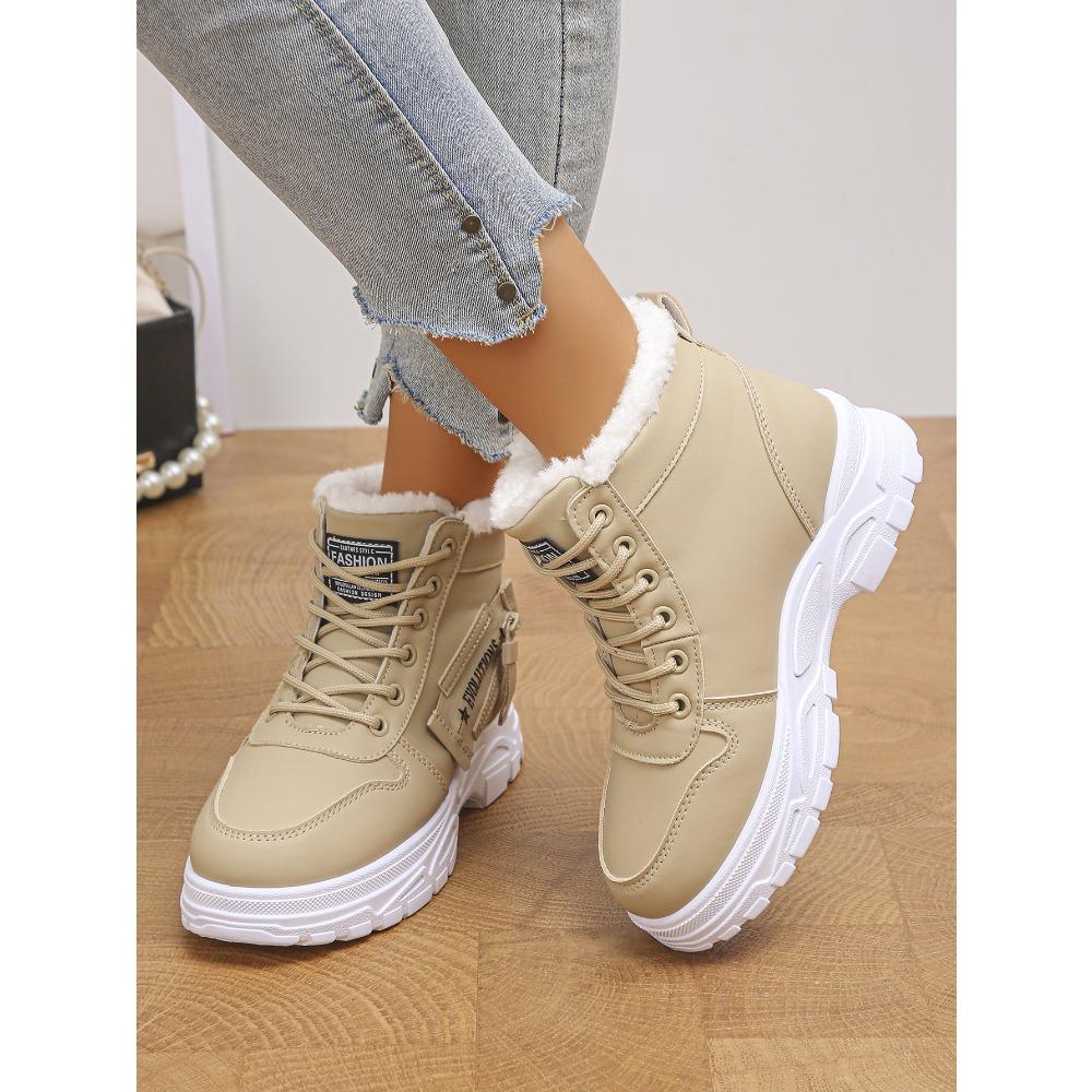 Stivali Donna Taglie Forti Autunno Inverno Scarpe in Cotone Stivaletti Sportivi Casual Scarpe Alte Foderate in Pile