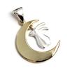 Oriental Vibrations Rabbit Moon Silver Pendant Top
