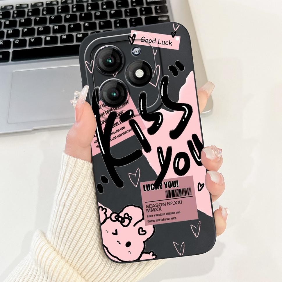 For Itel A70 A665L Case Soft Silicone Fashion Rabbit Phone Cover For Itel A 70 A70 Fundas ItelA70 Casing Shockproof Cover
