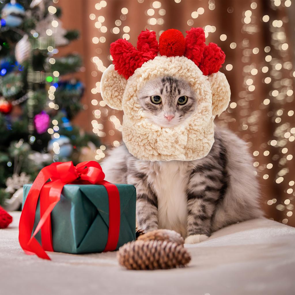 ChristmasPet Costume Set - Dog Santa & Christmas Tree Hat With Bib, Festive Holiday Outfit For Small Animal