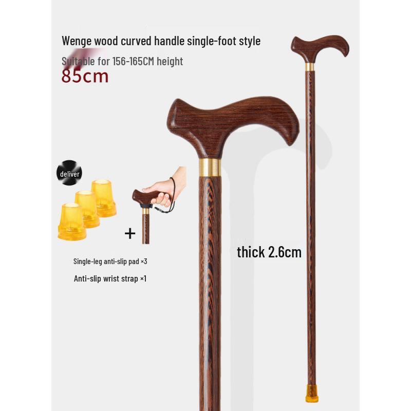 Älterer Drachenkopf Vierbeiniger Holzspazierstock, Rutschfeste & Leichte Krücke