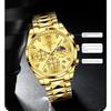 ONTHEEDGE Watch Men's Multi-functional Three-eye Six-pin Gold Business Men's Quartz Watch