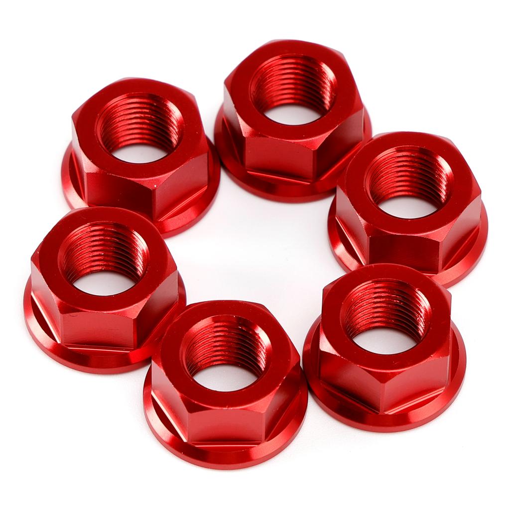 6x Rear Sprocket Nuts M10 x 1 Red For Ducati 1098 1098S 1098R 1198 S 2007-2011